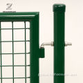 Wire Mesh Sliding Door Dark Green Garden Gate Round Tubes Supplier